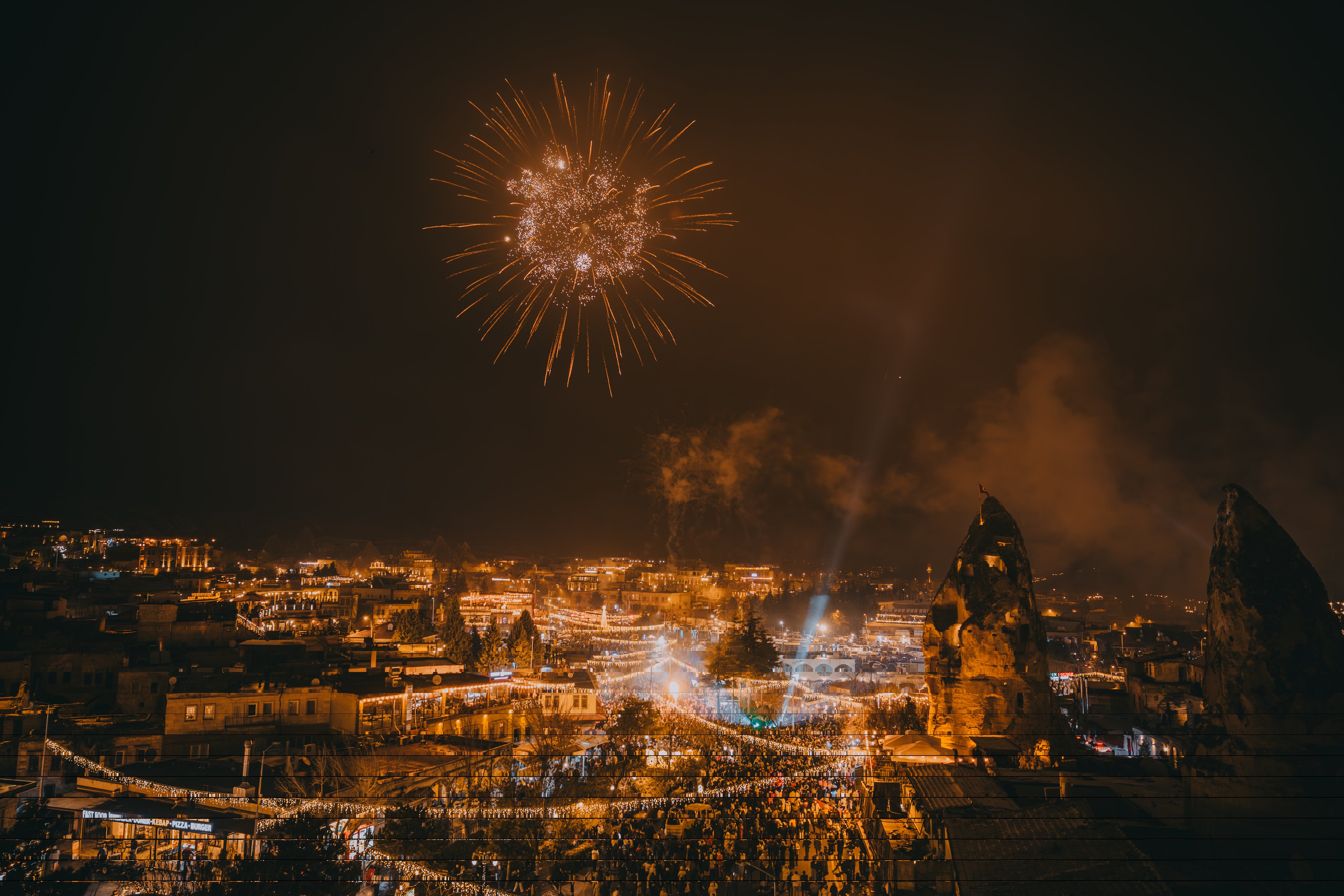 Kapadokya'nın Başkenti Göreme 2026 Yılına Büyük Bir Coşkuyla Girdi.
