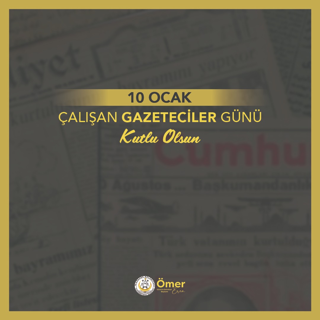 10 Ocak Çalışan Gazeteciler Günü Kutlu Olsun
